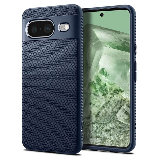 Противоударен Калъф за Google Pixel 8, Spigen Liquid Air Case, Син