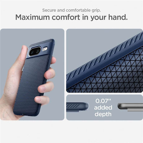 Противоударен Калъф за Google Pixel 8, Spigen Liquid Air Case, Син (8)