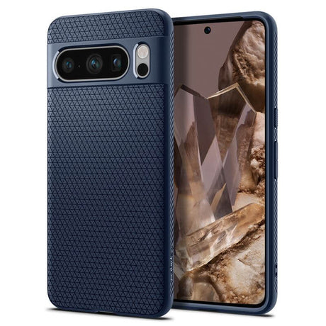 Противоударен Калъф за Google Pixel 8 Pro, Spigen Liquid Air Case, Син