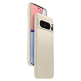Противоударен Калъф за Google Pixel 8 Pro, Spigen Thin Fit Case, Бежов (7)