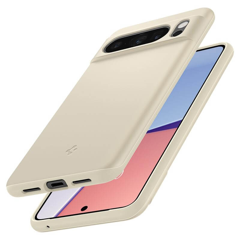 Противоударен Калъф за Google Pixel 8 Pro, Spigen Thin Fit Case, Бежов (4)