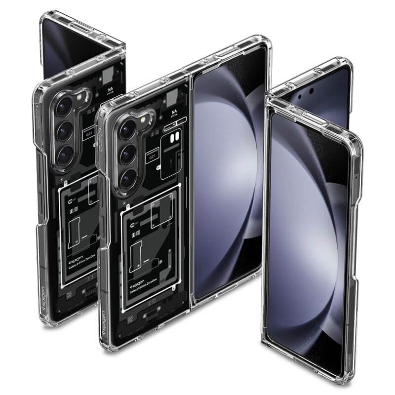 Хибриден Калъф за Samsung Z Fold 5, Spigen Zero One Ultra Hybrid Case, Черен (3)