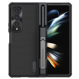 Калъф с S Pen Поставка за Samsung Z Fold 4, Nillkin Super Frosted Shield Armor Case, Черен