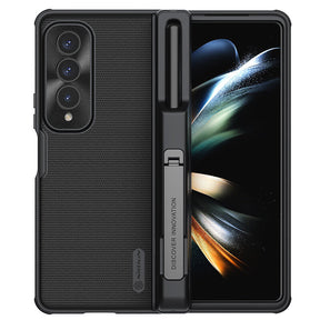 Калъф с S Pen Поставка за Samsung Z Fold 4, Nillkin Super Frosted Shield Armor Case, Черен