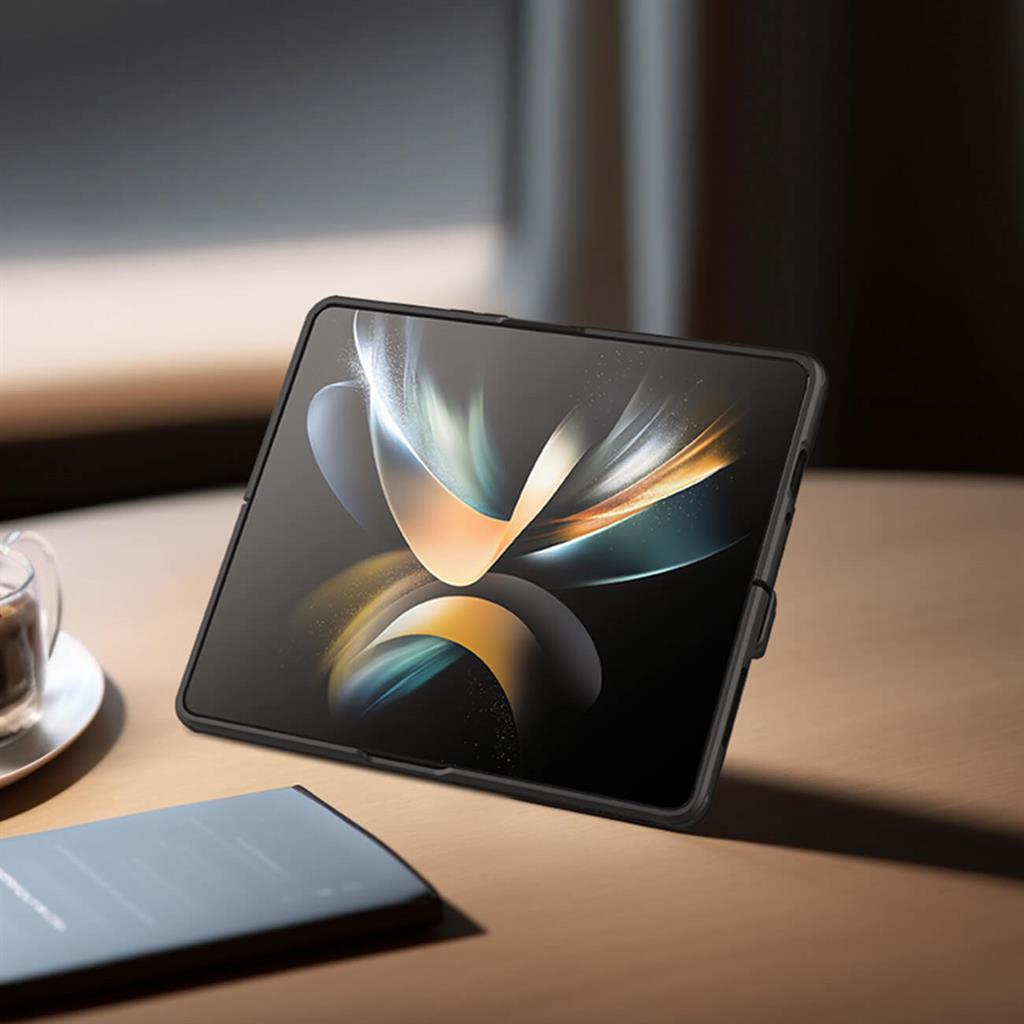 Калъф с S Pen Поставка за Samsung Z Fold 4, Nillkin Super Frosted Shield Armor Case, Черен (8)