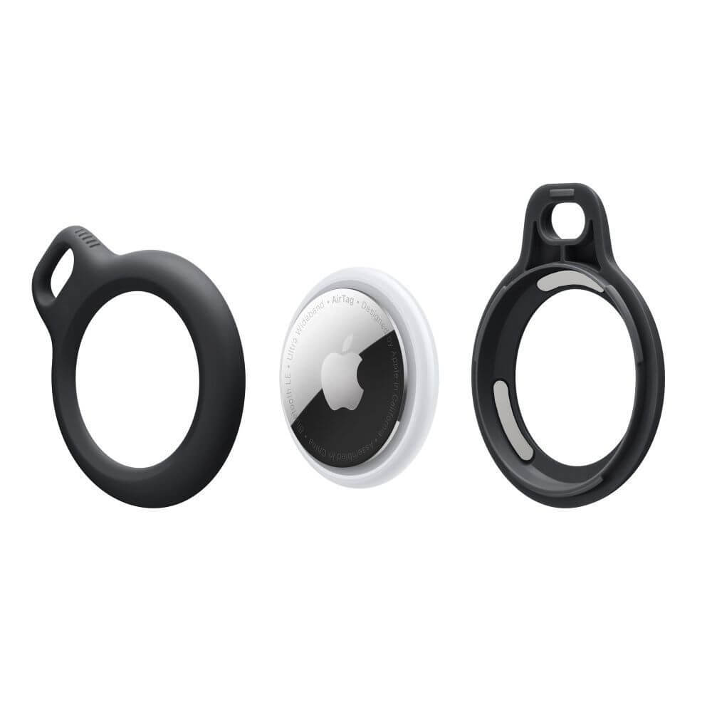 Калъф с Връзка за Apple AirTag 1/ 2, Tech-Protect Rough Chain Case, Черен (2)