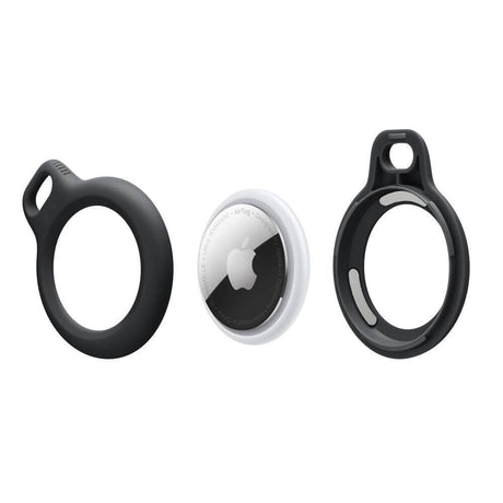 Калъф с Връзка за Apple AirTag 1/ 2, Tech-Protect Rough Chain Case, Черен (2)