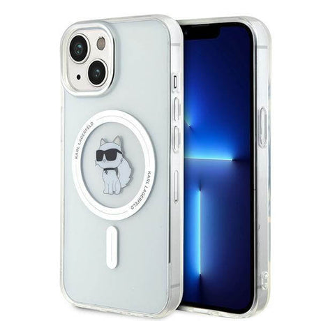 Magsafe Калъф за iPhone 15, Karl Lagerfeld IML Choupette Case, Прозрачен (4)