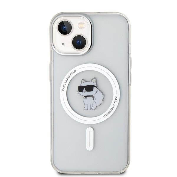 Magsafe Калъф за iPhone 15, Karl Lagerfeld IML Choupette Case, Прозрачен (5)
