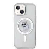 Magsafe Калъф за iPhone 15, Karl Lagerfeld IML Choupette Case, Прозрачен (5)