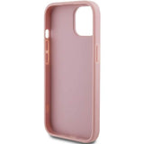 Блестящ Калъф за iPhone 15, Guess Glitter Script Big 4G Case, Розов (7)