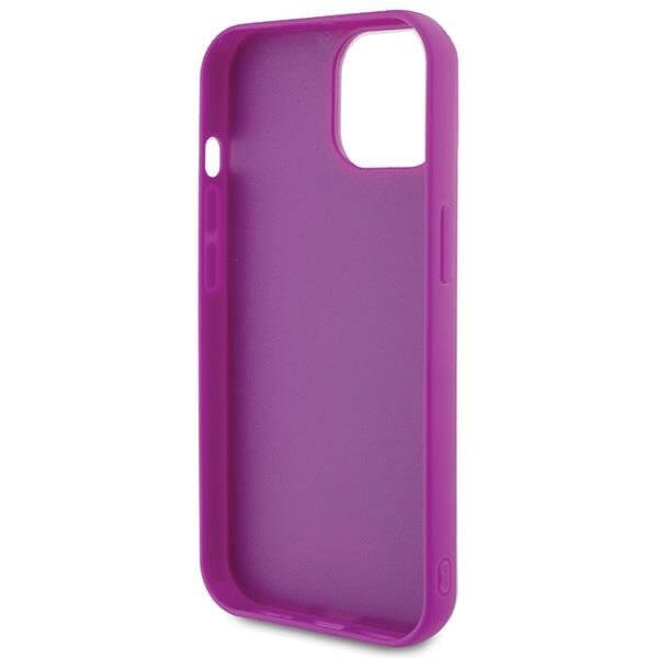 Блестящ Калъф за iPhone 15, Guess Disco Metal Script Case, Лилав (7)