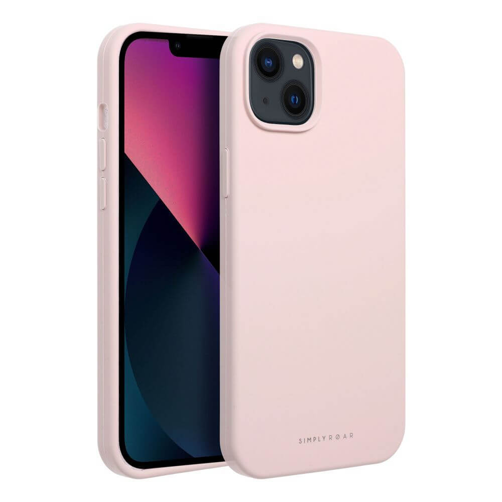 Силиконов Калъф за iPhone 13, Roar Cloud-Skin Case, Розов (2)