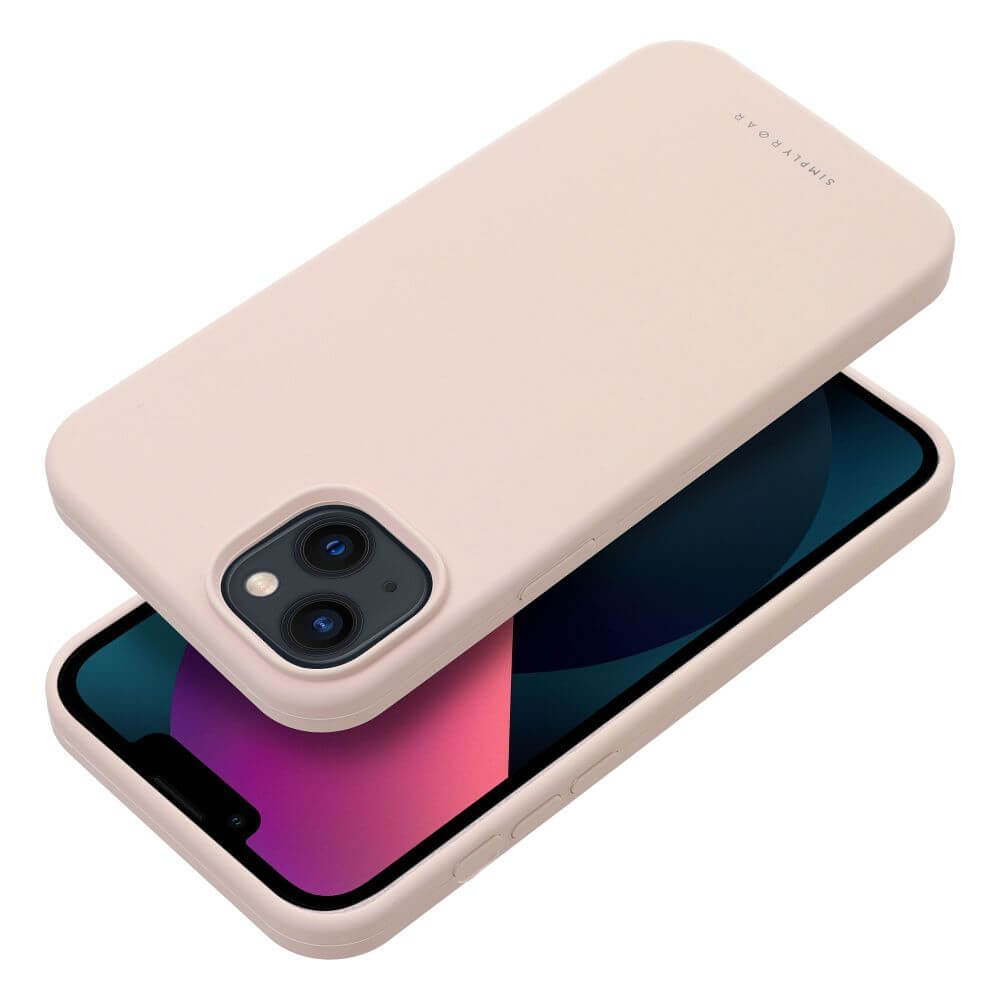 Силиконов Калъф за iPhone 13, Roar Cloud-Skin Case, Розов (3)