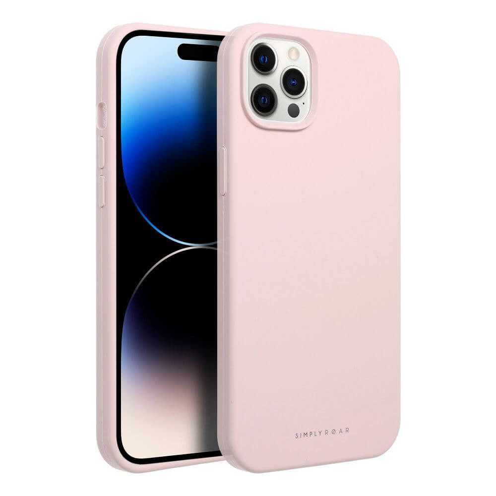 Силиконов Калъф за iPhone 12 Pro Max, Roar Cloud-Skin Case, Розов (2)