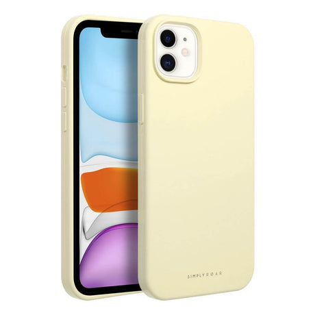 Силиконов Калъф за iPhone 12/Pro, Roar Cloud-Skin Case, Жълт (2)