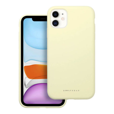 Силиконов Калъф за iPhone 11, Roar Cloud-Skin Case, Жълт