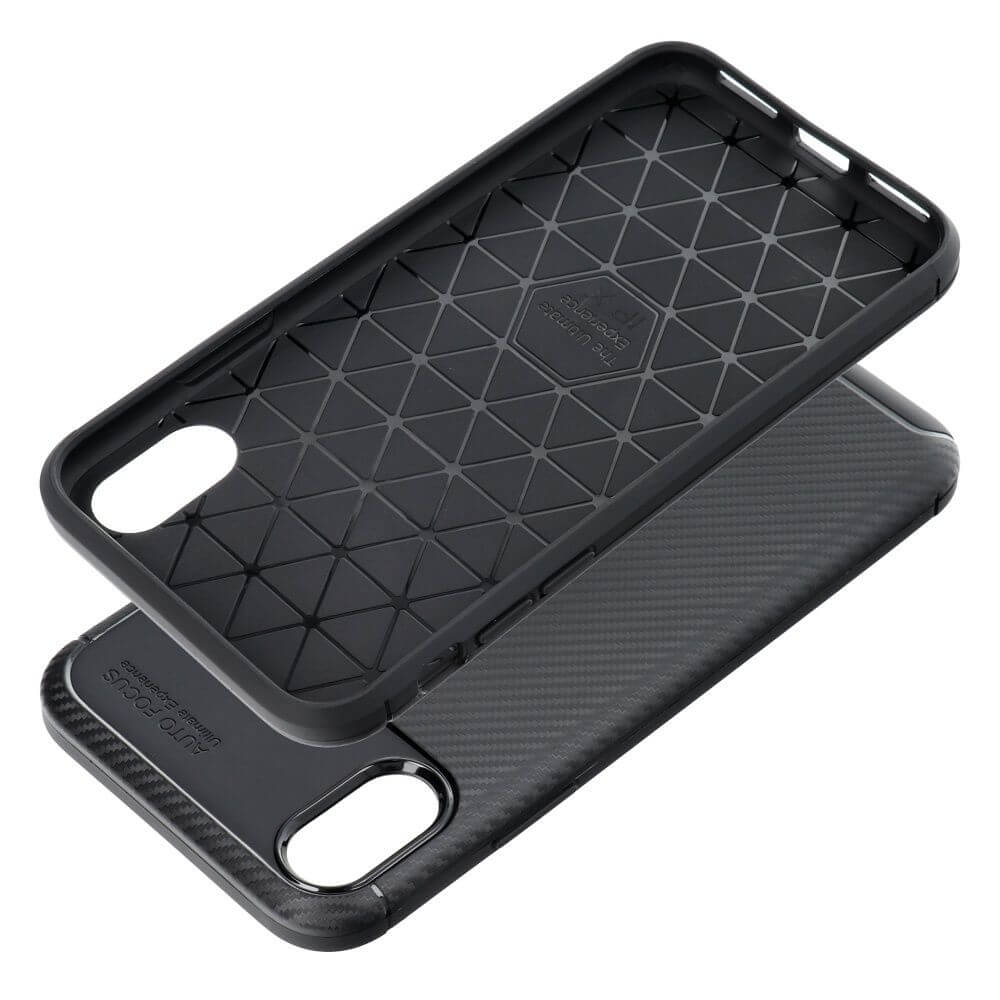 Силиконов Калъф за iPhone XS/X, New Carbon Case, Черен (3)
