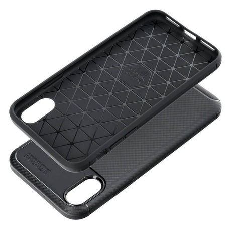 Силиконов Калъф за iPhone XS/X, New Carbon Case, Черен (3)