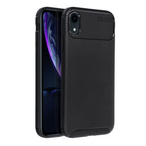 Силиконов Калъф за iPhone XR, New Carbon Case, Черен