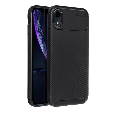 Силиконов Калъф за iPhone XR, New Carbon Case, Черен