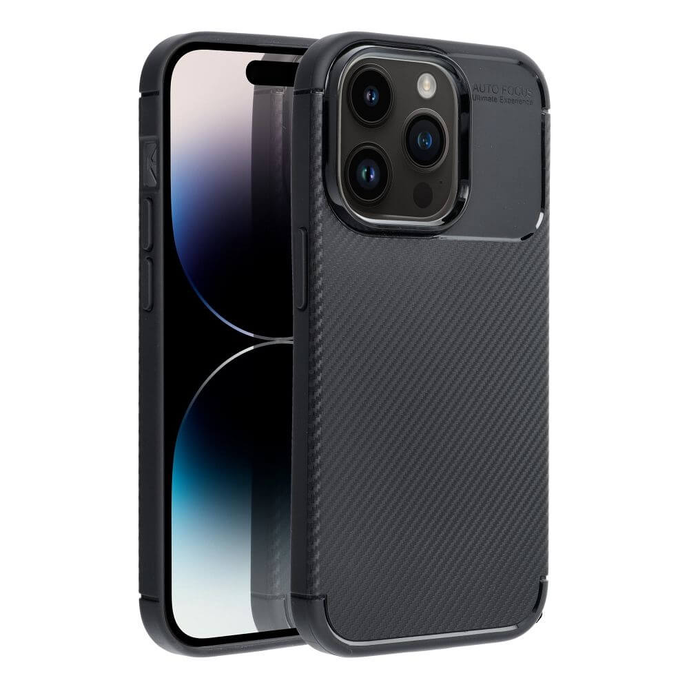 Силиконов Калъф за iPhone 12/Pro, New Carbon Case, Черен