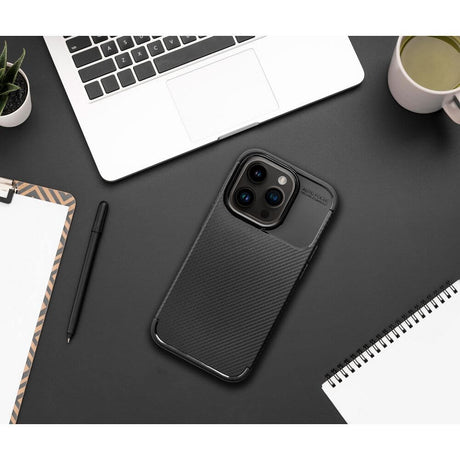 Силиконов Калъф за iPhone 12/Pro, New Carbon Case, Черен (7)