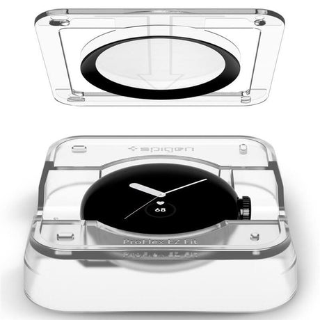 Протектор за Google Pixel Watch, Spigen Film ProFlex EZ Fit Glass 2бр., Черен (5)