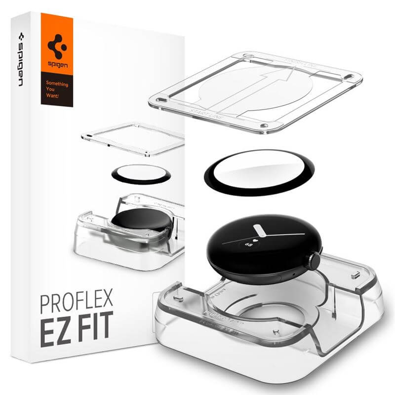 Протектор за Google Pixel Watch, Spigen Film ProFlex EZ Fit Glass 2бр., Черен