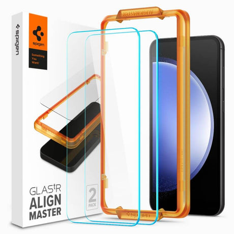 Стъклен Протектор за Samsung S23 FE, Spigen Align Master Glass Tr 2бр., Прозрачен