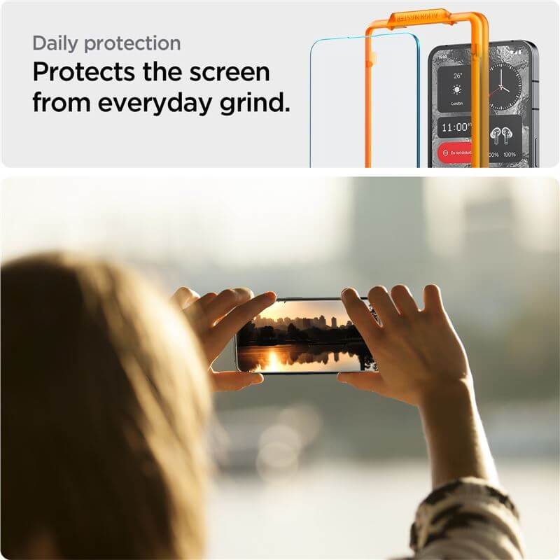 Стъклен Протектор за Nothing Phone 2, Spigen Align Master Glass Tr 2бр., Прозрачен (7)