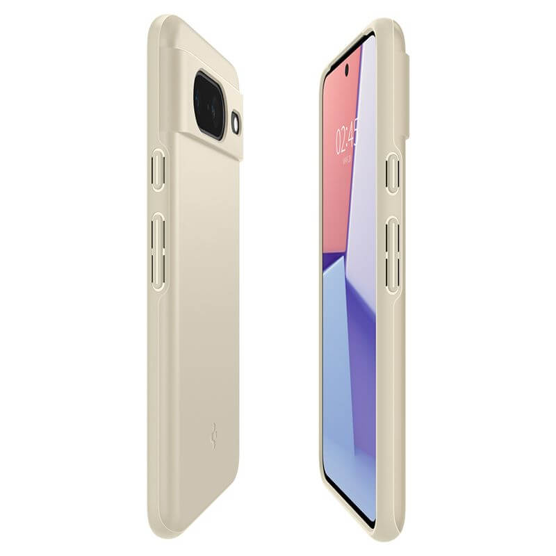 Противоударен Калъф за Google Pixel 8, Spigen Thin Fit Case, Бежов (5)