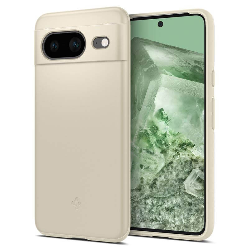 Противоударен Калъф за Google Pixel 8, Spigen Thin Fit Case, Бежов