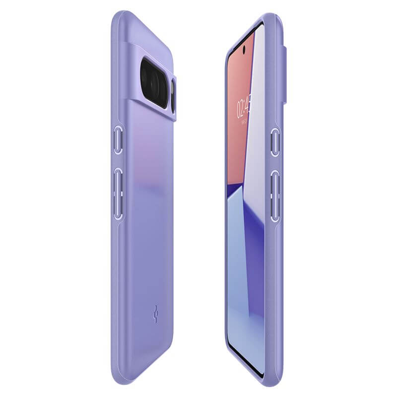 Противоударен Калъф за Google Pixel 8 Pro, Spigen Thin Fit Case, Лилав (7)