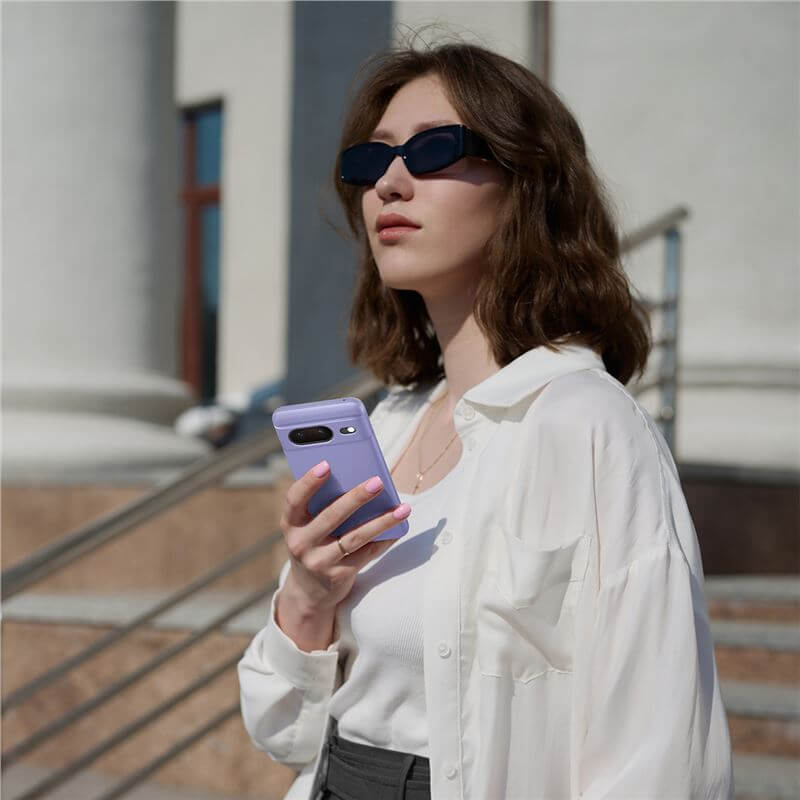 Противоударен Калъф за Google Pixel 8, Spigen Thin Fit Case, Лилав (9)