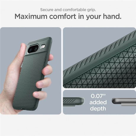 Противоударен Калъф за Google Pixel 8, Spigen Liquid Air Case, Зелен (4)