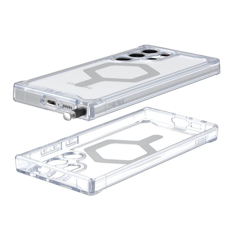 Magsafe Противоударен Калъф за Samsung S23 Ultra, UAG Plyo Case, Прозрачен (3)