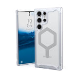 Magsafe Противоударен Калъф за Samsung S23 Ultra, UAG Plyo Case, Прозрачен (2)