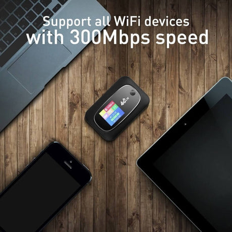 Преносим Рутер за Мобилен Интернет (Бисквита), GKK Wi-Fi 4G, Черен (3)