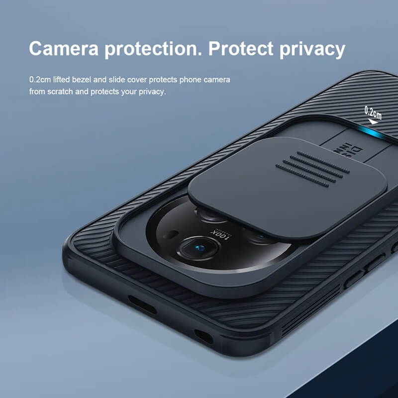 Калъф с Плъзгач за Камера за Honor Magic 5 Pro, Nillkin CamShield Case, Черен (4)