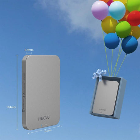 Magsafe Външна Батерия за iPhone, Hinovo MB1-5000, Сив (5)