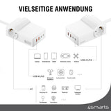 Зарядна Станция, 4Smarts 220v USB-C/A Power Strip Desk GaN 65W, Бял (8)