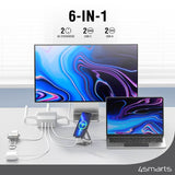 Зарядна Станция, 4Smarts 220v USB-C/A Power Strip Desk GaN 65W, Бял (9)