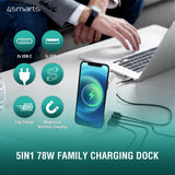 Зарядна Станция, 4Smarts 220v 5in1 Mains Charging Station UltiMag DeskTower, Бял (9)
