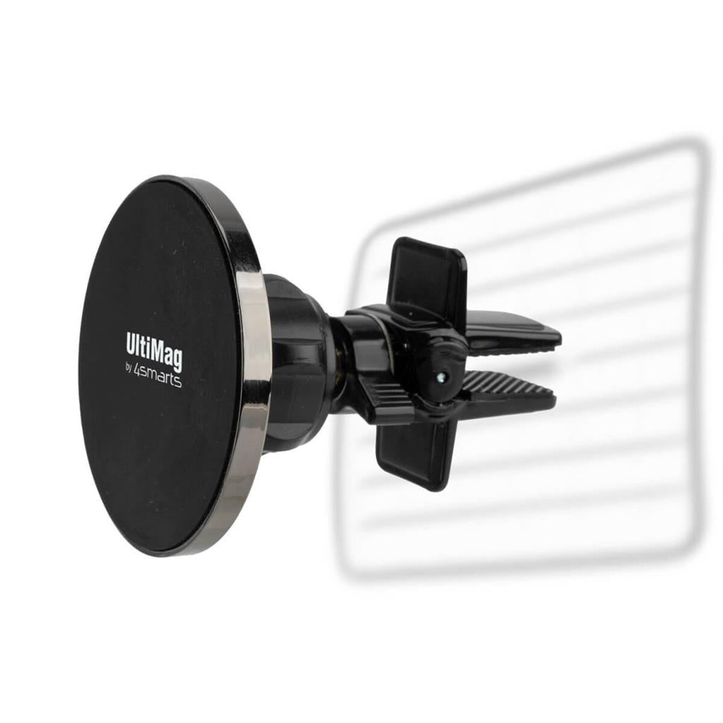 Magsafe Стойка за Кола, 4Smarts Car Holder UltiMag Clamp, Черен (2)