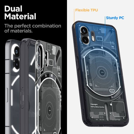 Хибриден Калъф за Nothing Phone 2, Spigen Zero One Ultra Hybrid Case, Черен (7)