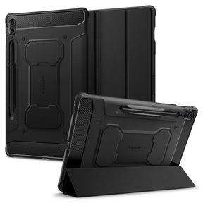 Противоударен Калъф за Samsung Tab S9 FE Plus, Spigen Rugged Armor Pro Case, Черен