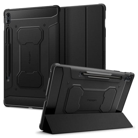 Противоударен Калъф за Samsung Tab S9 FE Plus, Spigen Rugged Armor Pro Case, Черен