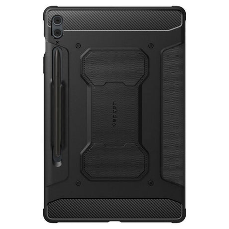 Противоударен Калъф за Samsung Tab S9 FE Plus, Spigen Rugged Armor Pro Case, Черен (3)