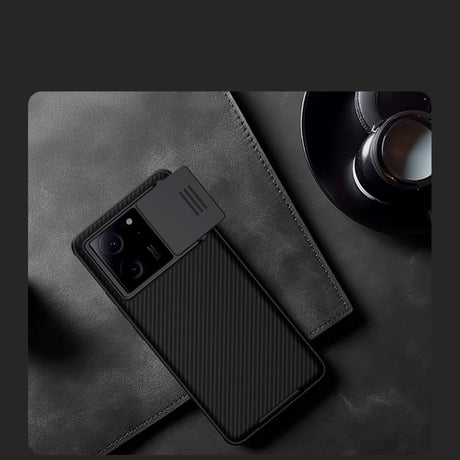 Калъф с Плъзгач за Камера за Xiaomi 13T/ Pro, Nillkin CamShield Case, Черен (5)